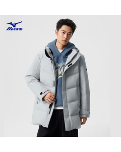 Mizuno (MIZUNO) ESSENTIAL Series Men's and Women's Mid-Length Windproof Water-Repellent 90% White Duck Down Jacket