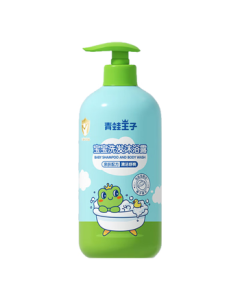 Prince Frog Kids 2-in-1 Shampoo & Body Wash with Dual Plant Extracts, Gentle Cleansing, Specially Designed for Babies, 1L
