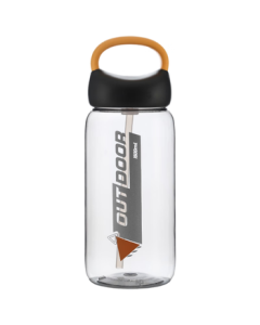 Fuguang Large Capacity Plastic Water Bottle with Straw, Portable Sports Water Bottle for Students, Summer Space Cup, 2000ML, Black