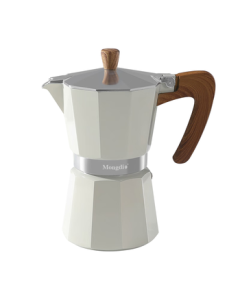 Mongdio Moka Pot Single Valve Pour Over Coffee Maker, Espresso Machine for Home, 6-Cup 300ml
