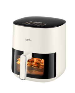 SUPOR Air Fryer No Need to Flip, 5L Large Capacity Home Automatic Visual Steam Tender Fryer, Roaster and Grill All-in-One Non-Flip Fryer KD50D812A