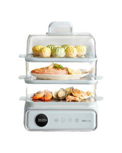 Bear Electric Steamer Multi-Cooker Electric Hot Pot Steamed Bun Steamer with 24-Hour Smart Delay Timer 21.5L DZG-P20W7