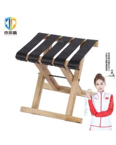 JingCaiDun Small Wooden Stool Portable Folding Stool for Outdoor Sketching and Vending, Large Locust Wooden Folding Stool