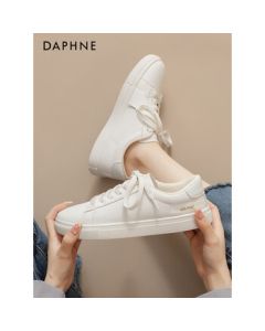 DAPHNE Women's White Sneakers 2024 Summer New Classic Casual Flat Shoes Breathable Sports Shoes