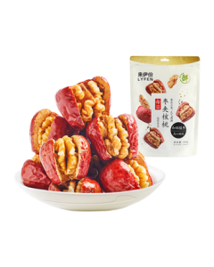 Laiyifen Daily Jujube with Walnut Kernels 108g, Pre-washed Pitted Jujube Fruit Snack, Office Leisure Snack