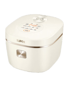 SUPOR Rice Cooker 0 Coating 3L for 2-3 People, Stainless Steel Multi-functional Electric Pot for Steaming, Cooking Soup & Porridge, Smart Pre-set Timer, Compact Mini Pressure Rice Cooker SF30FC971