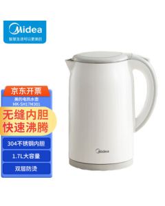 Midea Electric Kettle 1.7L Food-Grade 304 Stainless Steel, 0 Coating Seamless Inner Pot, Boiling Water Kettle MK-SH17M301