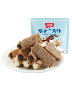 Weiziyuan Lava Triangle Crisps 125g Mixed Flavor Filled Chocolate Milk Flavor Dormitory Snack Puffed Treat