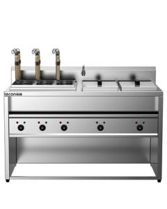 Lechuang Commercial Noodle Cooking Pot Multi-function Stainless Steel Noodle Cooker Electric Heating Plate LC-Z-BWT600P (Countertop)