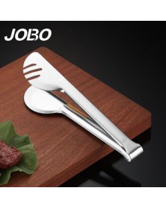 JOBO Hotel Tableware Stainless Steel Semi-Circle Food Tongs - Buffet Hot Pot Vegetable Tongs (Minimum 10 Pieces)