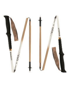 Decathlon Trekking Pole Aluminum Alloy Lightweight 3-Section Foldable Running Trail Hiking Pole 120cm Pair-5133652