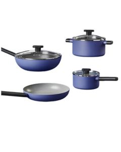 Cooker King Cookware Set [Wok + Frying Pan + Soup Pot + Milk Pot] 4-Piece Set