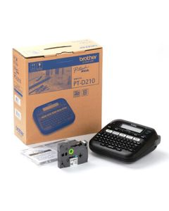 Brother PT-D210 Label Printer - Portable Entry-Level Label Maker with Multiple Power Supply Options
