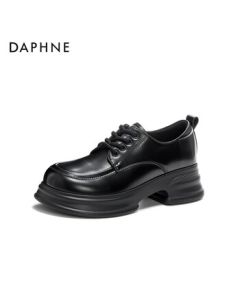 Daphne British Style Women's Loafers New Thick-Soled Platform Shoes Spring Loafer 4025101305 Black 39