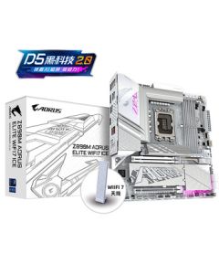 GIGABYTE Z890M AORUS ELITE WF7 ICE DDR5 Motherboard, Supports Ultra U7-265K & U5-245K CPUs, LGA 1851 Socket