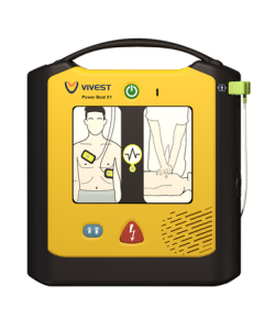 Vivest AED Semi-Automatic External Defibrillator Emergency Portable Car PowerBeat X1 with Voice Guidance