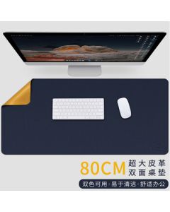 EXCO 80x40 Large Mouse Pad, Office Desk Mat, Waterproof Leather Desk Pad, Writing Mat, Computer Mat, Keyboard Leather Table Cover, Double-Sided Gaming Mat, Blue and Yellow 3762