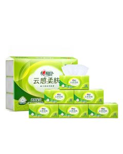 Hearttex Facial Tissue, Cloud-Touch Soft Skin, True S-Size 3-Ply 100 Sheets * 6 Packs, 1 Bundle