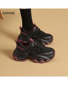 DAPHNE Women's Chunky Sole Sneakers 2025 New Autumn Versatile Casual Sporty Dad Shoes Low-Top Color-Blocking Flats for Petite Women