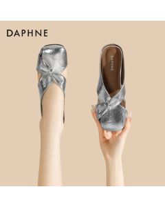 Daphne Birkenstock Slip-On Lazy Summer New Women's Slide Sandals 4025101653 Silver 36