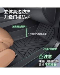 Cheliyou Custom Full Coverage TPE Floor Mats for Mercedes-Benz E300L Volvo XC90/S90 Deep Blue S05