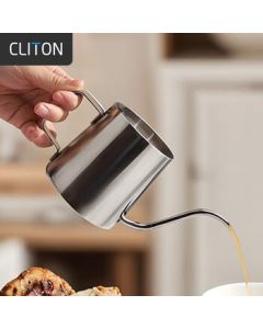 CLITON304 Stainless Steel Pour Over Coffee Kettle, Travel Office Home Drip Coffee Long Spout Thin Neck Kettle