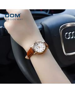 DOM2025 New Women's Watch Small Dial Mechanical Style Quartz Brand Top Ten Famous for Junior and Senior High School Students Gift for Girls