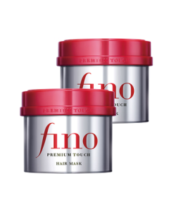 FINO Premium Touch Hair Mask Conditioner Red Bottle 230g*2, Intensive Hair Mask for Moisturizing, Smoothing, and Damaged Hair Repair, Ding Yuxi's Choice