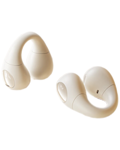 Baseus AS01 Wireless Bluetooth Earphones, Open-Ear Bone Conduction Concept, Non-In-Ear Open Design for Sports and Running, Bright Moon White