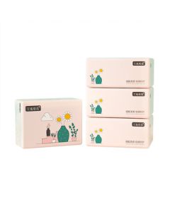 Ai Yi Yao Xuan Natural Wood Pulp Pink Life 168 Sheets 4-Pack Soft Tissue AYYX008-4