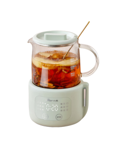 Bear Mini Health Pot Health Cup Electric Steamer Cup Electric Heating Cup Flower Tea Kettle Water Boiling Kettle Office Cup 0.4L All-Glass Body YSH-F04E1