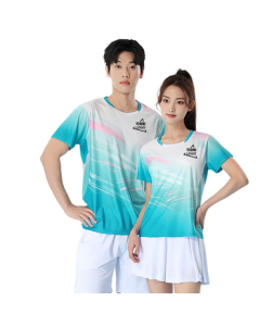 LIEYAO Custom Badminton Outfit Set - Breathable Short-Sleeve Tennis Jersey with Free Printing JY1812 - Mint Green