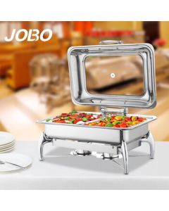 JOBO Buffet Warmer 9L Electric Food Warmer with 304 Stainless Steel Double Compartment Bain Marie