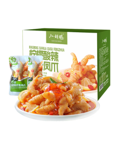 Xiao Hu Ya Lemon Spicy Boneless Chicken Feet 300g - Deboned Chicken Claws, Snack, Jerky, Braised Delicacy, Gift Box