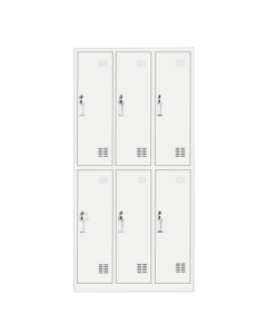 NAIGAO Steel Locker Office Wardrobe Employee Storage Cabinet with Lock Locker Room Shoe Cabinet Six-Door Locker