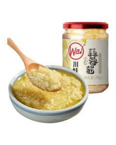 Chuanwazi Garlic Sauce, Minced Garlic Paste, Hot Pot BBQ Garlic Lobster Oyster Seasoning, Grilled Meat Dipping Sauce, 240g