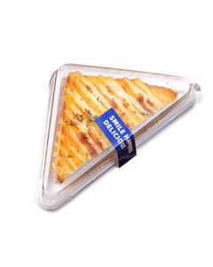 Ten-Color Life Sandwich Triangle Transparent Packaging Box + English Stickers * 50pcs Toast Cake Pastry Takeout Box