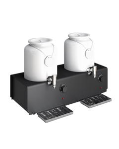 Venus Buffet Ceramic Milk Warmer Electric Coffee Warmer Hotel Insulated Warmer Commercial 4L Double Spout White Beverage Dispenser