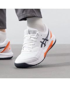 ASICS Men's GEL-DEDICATE 8 Tennis Shoes 1041A408-110 White/Black/Orange 40.5