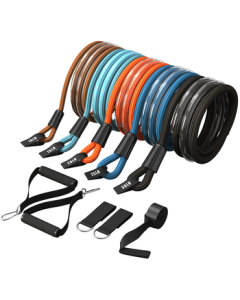 JingDong J.ZAO Pull Rope Resistance Band Chest Expander 12-Piece Set