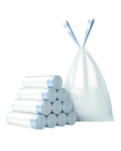 SUPOR No-Tear Trash Bags White 45*50cm 100pcs 1.8 Silk Thickened Drawstring Trash Bags Self-Closing