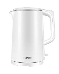 SUPOR Electric Kettle 1.7L Double-Layer Anti-Scald Hot Water Kettle with Full Stainless Steel Seamless 304 Stainless Steel Inner Pot, Large Capacity SW-17J418