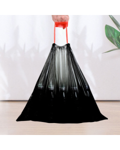 Quan An Jian Trash Bags, Drawstring Trash Bags, Black Handheld Trash Bags, 45*50cm, 200 Bags/Pack, 1 Pack