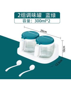 Camellia Double Round Glass Spice Bottle (300ml) 6015