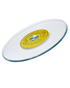 L&S LIFE AND SEASON Dining Table Lazy Susan Tempered Glass Turntable Round Table Dining Table Rotating Tray Hotel Large Round Table Turntable ZP06 Diameter 98cm
