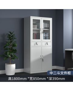 Xuelaiyi Metal Cabinet Office Filing Cabinet with Lock Document Cabinet Model B Medium Two-Drawer File Cabinet 850*390*1800MM