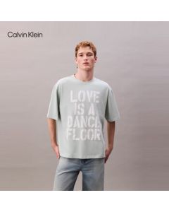 Calvin Klein Jeans [Rainbow Collection] Men's CK Pure Cotton Slogan Print Short-Sleeve T-Shirt, Early Fall 2025