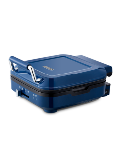 Morphyrichards Electric Pancake Maker, Household Sandwich Breakfast Machine with Removable Lower Plate, Double-Sided Heating, High Power Bread Toast Grill, Pancake Pan MR8600 - Light Luxury Blue