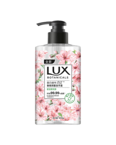 LUX Fragrance Antibacterial Hand Wash Luxurious Cherry Blossom Scent 400G 1 Bottle Moisturizing & Hydrating Salon Fragrance