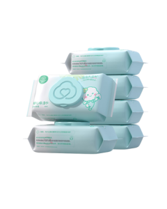 PurCotton Baby Wipes for Newborns, Facial & Hand & Mouth Wet Wipes, 100% Cotton, 80 Sheets * 6 Packs, Suitable for Adults